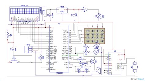 microcontroller rfid circuit diagram